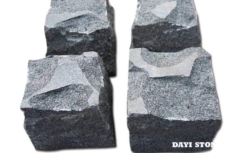 Cubes Dark Grey Granite G654 Top Flamed 4 sides natural split Bottom rough 10x10x10cm